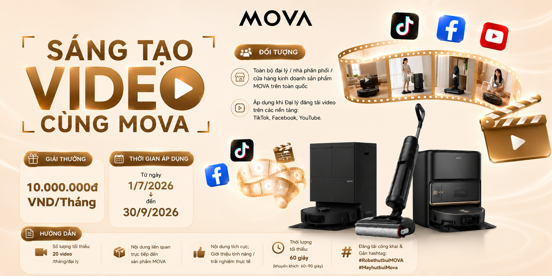 Chương trình "Sáng tạo video cùng MOVA" dành cho hệ thống đại lý toàn quốc